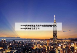 2024欧洲杯预选赛积分榜最新赛程时间,2024欧洲杯百度百科