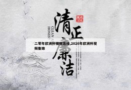 二零年欧洲杯视频直播,2020年欧洲杯视频集锦