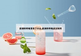 欧洲杯昨晚发生了什么,欧洲杯昨晚战况如何